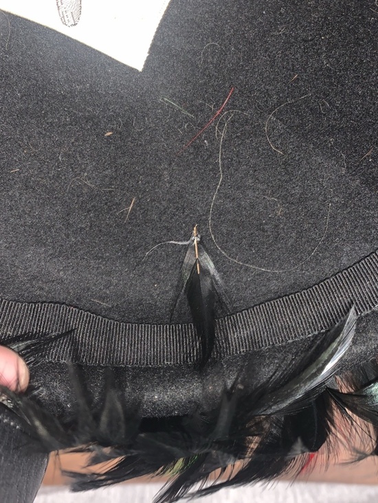 Vintage Macy’s Former “Davisons” Womens Jille Pillbox Hat 40’s 50’s Feather Hat main image 13